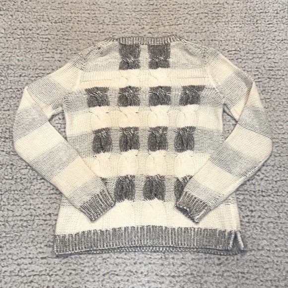 J Crew Windowpane Pattern Marled Knit Sweater, Size S - Picture 4 of 6